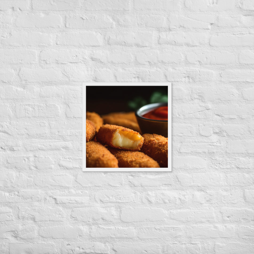 Mozzarella Sticks Framed poster 🤤 from Yumify.AI