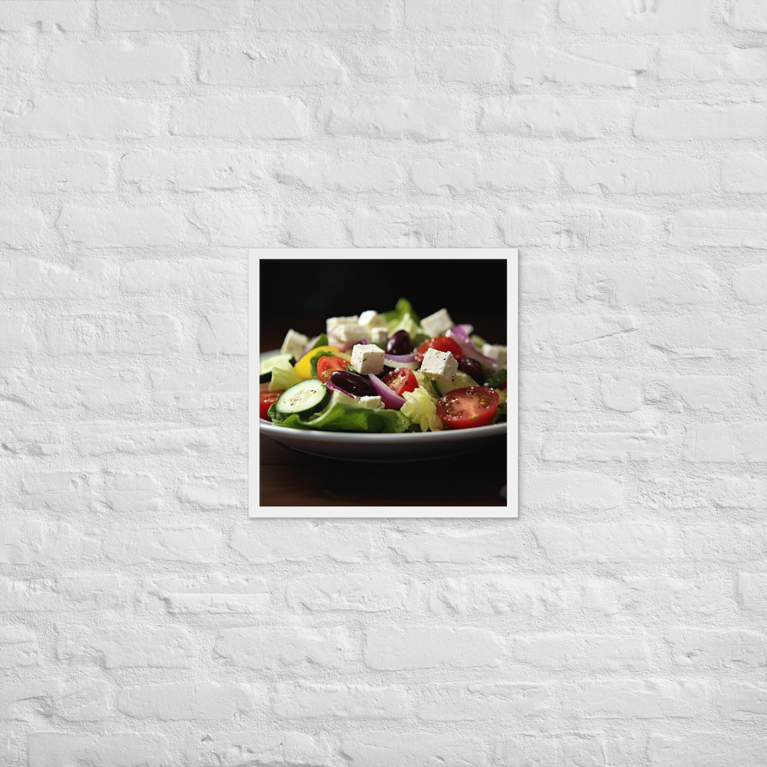 Greek Salad with Feta Framed poster 🤤 from Yumify.AI