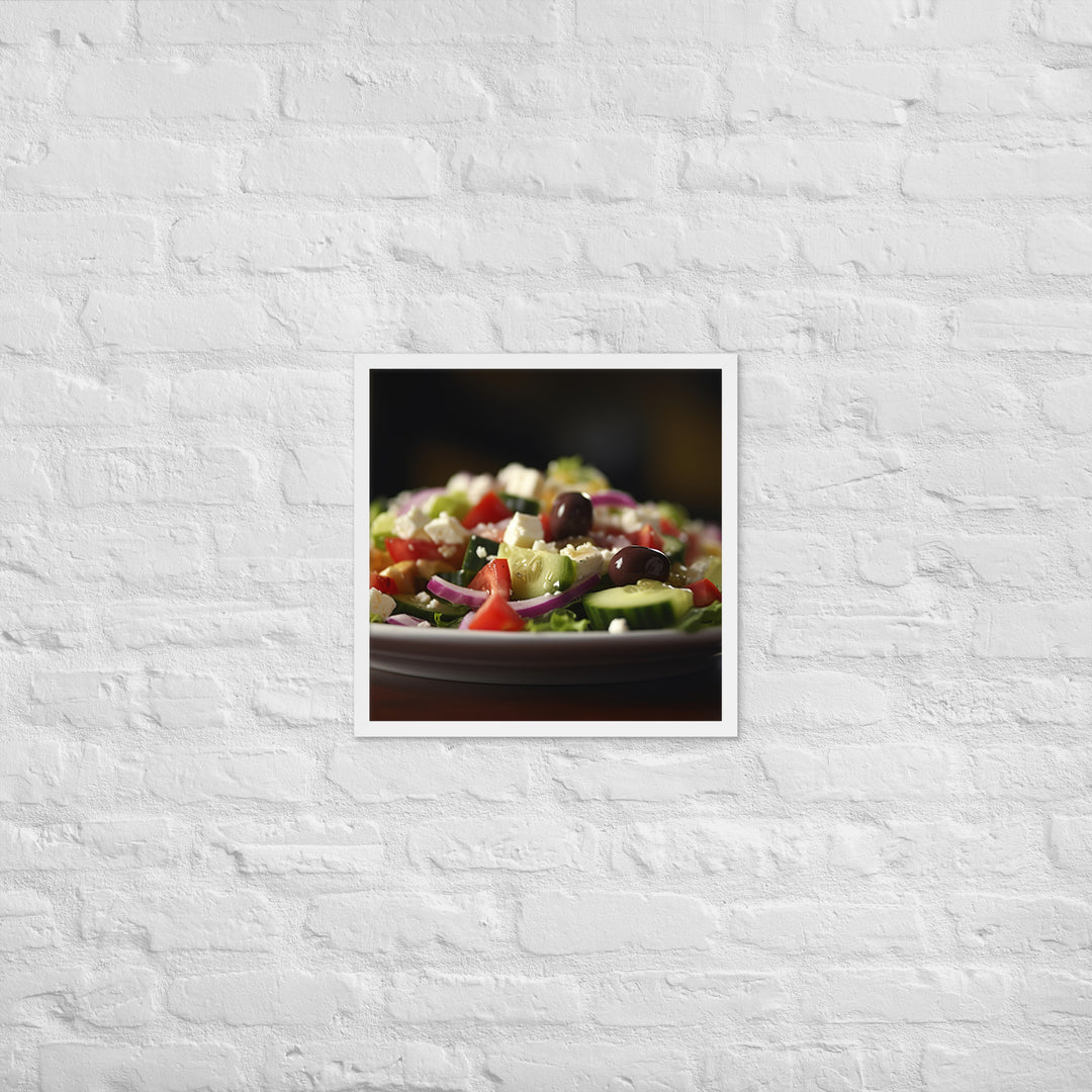 Greek Salad with Feta Framed poster 🤤 from Yumify.AI