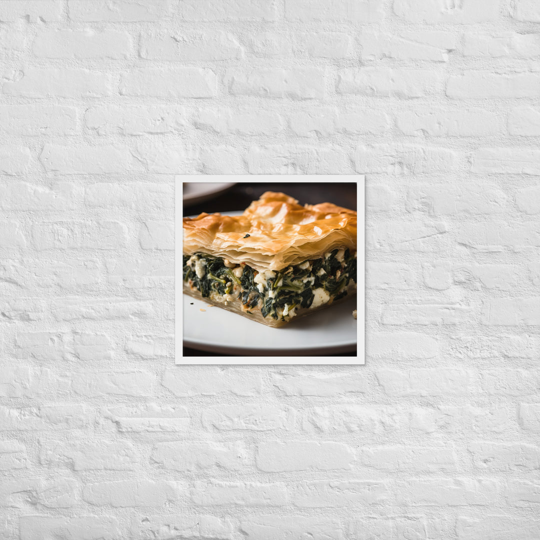 Feta and Spinach Tart Framed poster 🤤 from Yumify.AI