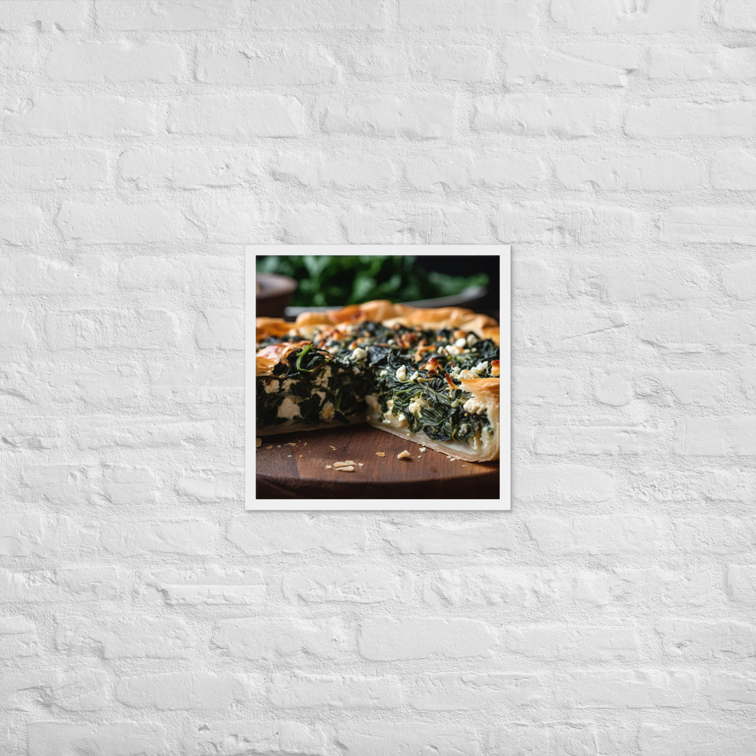 Feta and Spinach Tart Framed poster 🤤 from Yumify.AI