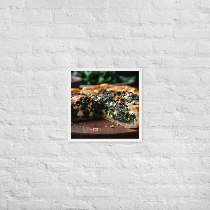 Feta and Spinach Tart Framed poster 🤤 from Yumify.AI