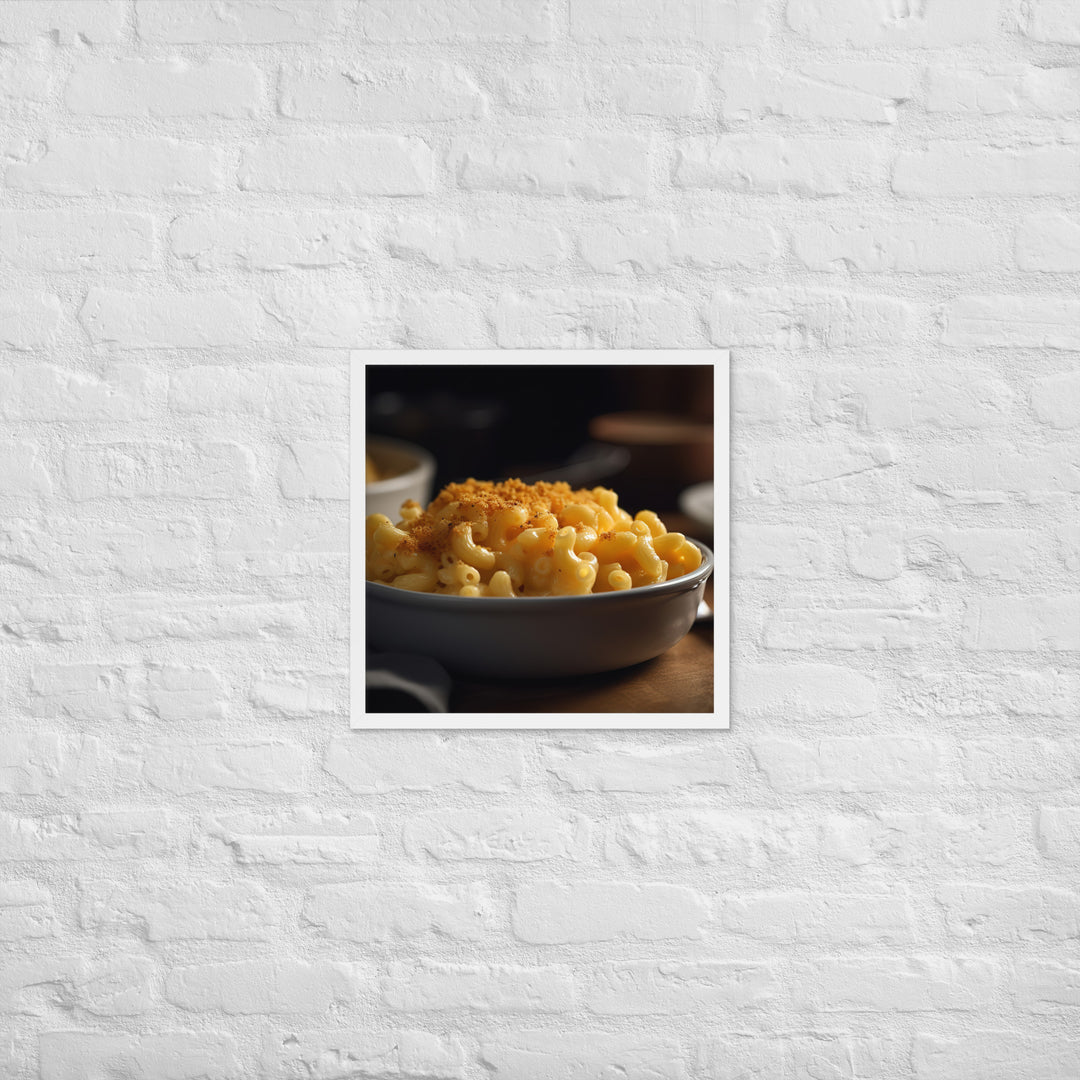 Cheddar Mac and Cheese Framed poster 🤤 from Yumify.AI