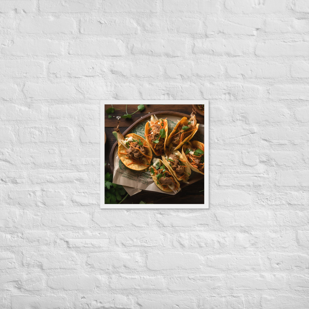 Kimchi Tacos Framed poster 🤤 from Yumify.AI