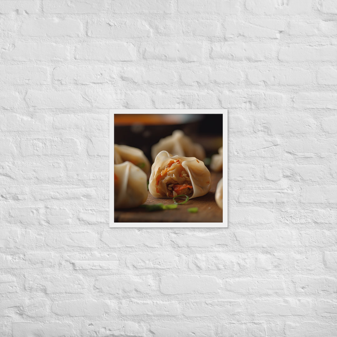 Kimchi Dumplings Framed poster 🤤 from Yumify.AI