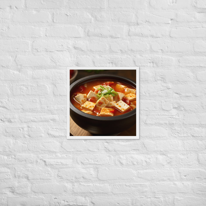 Kimchi Tofu Soup Framed poster 🤤 from Yumify.AI