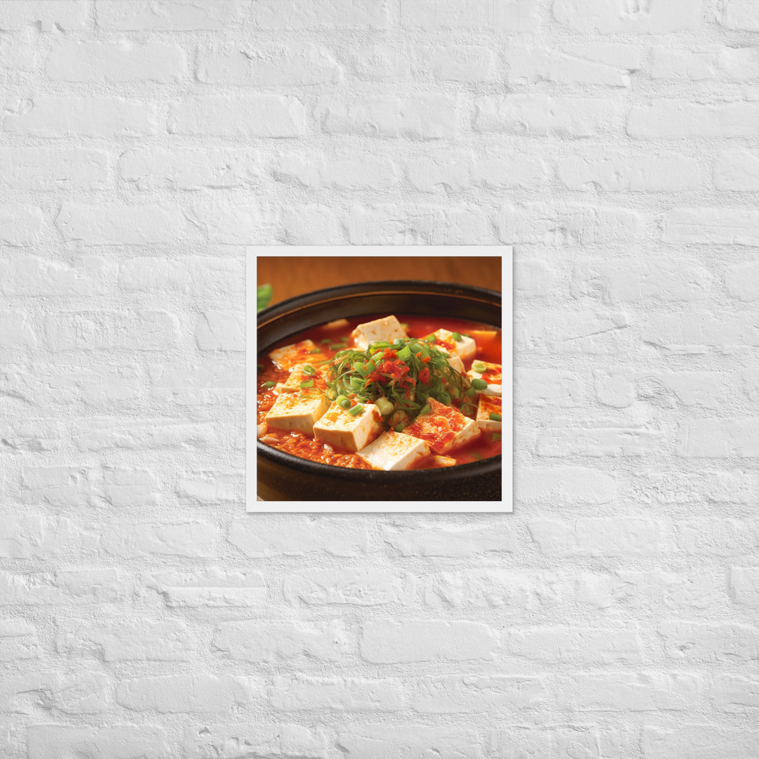 Kimchi Tofu Soup Framed poster 🤤 from Yumify.AI