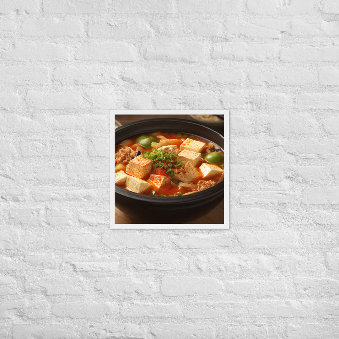 Kimchi Tofu Soup Framed poster 🤤 from Yumify.AI