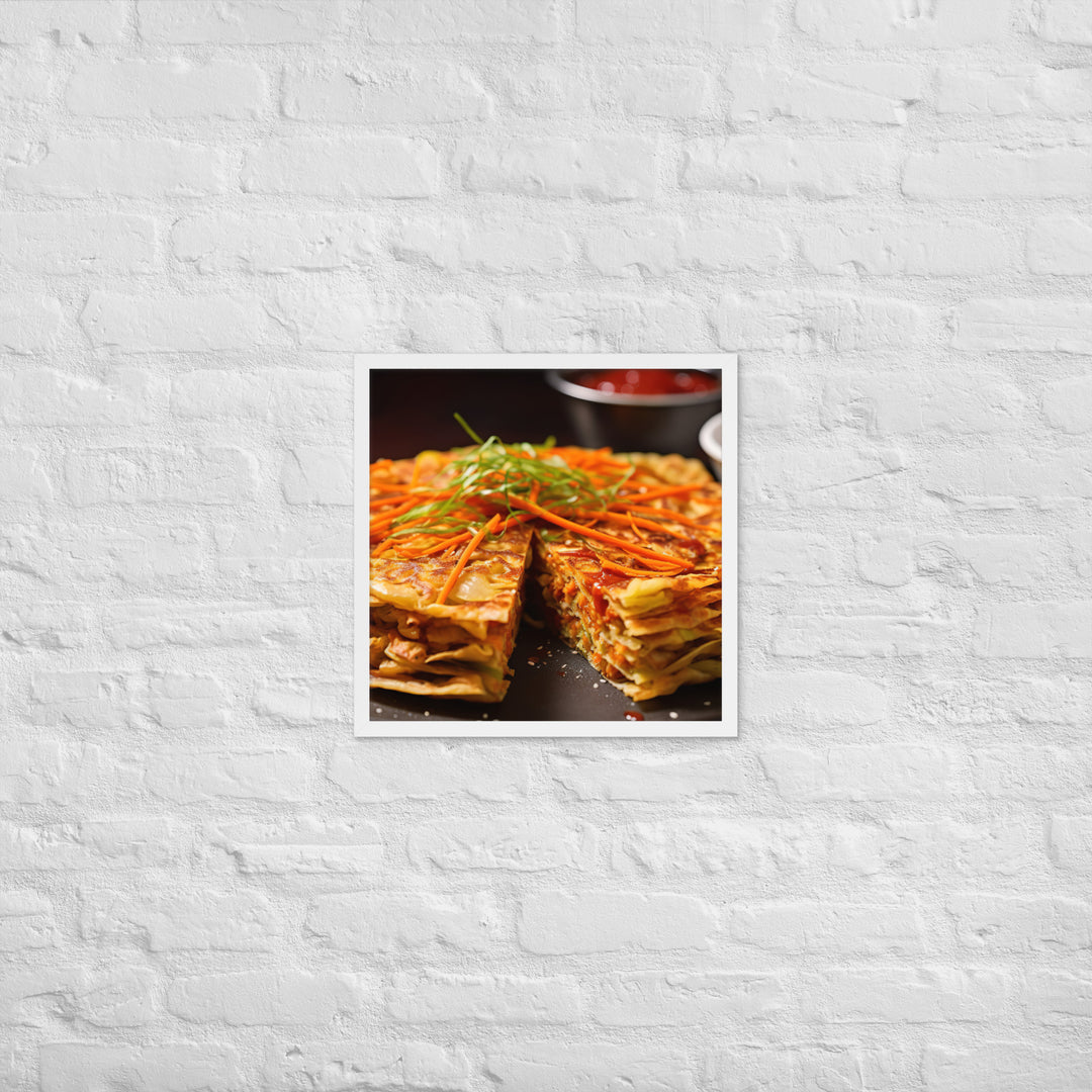 Kimchi Pancake Framed poster 🤤 from Yumify.AI