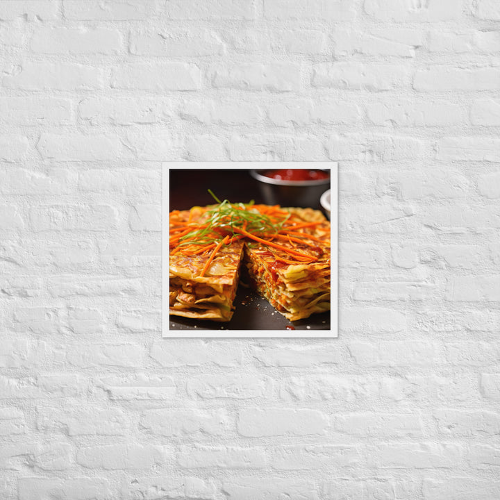 Kimchi Pancake Framed poster 🤤 from Yumify.AI