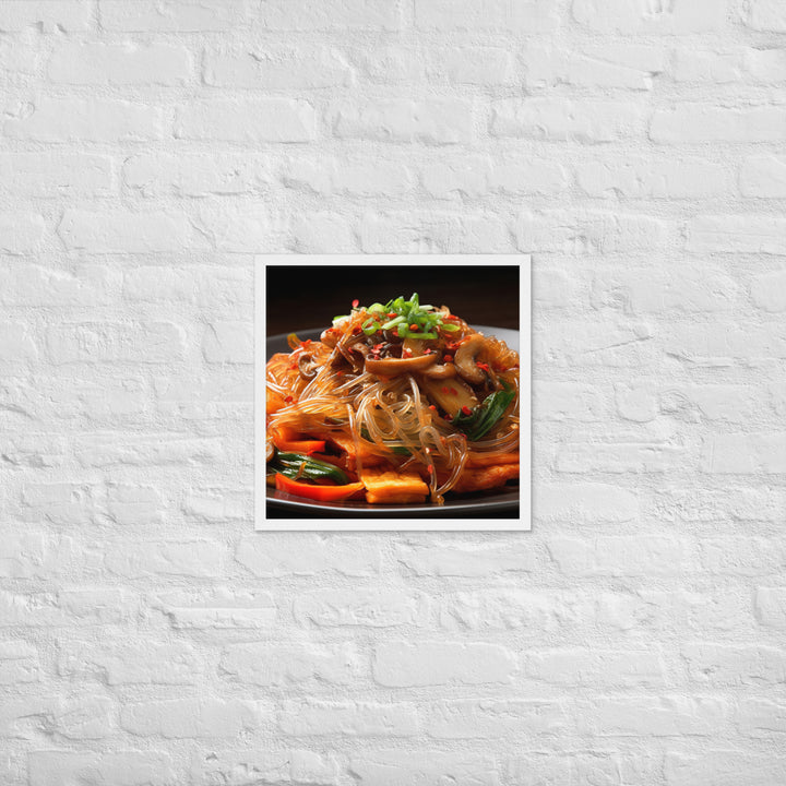 Kimchi Japchae Framed poster 🤤 from Yumify.AI