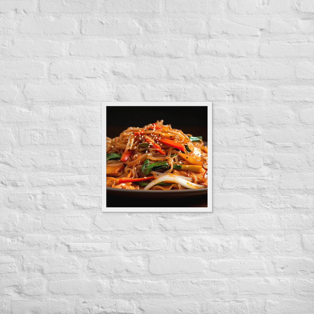 Kimchi Japchae Framed poster 🤤 from Yumify.AI