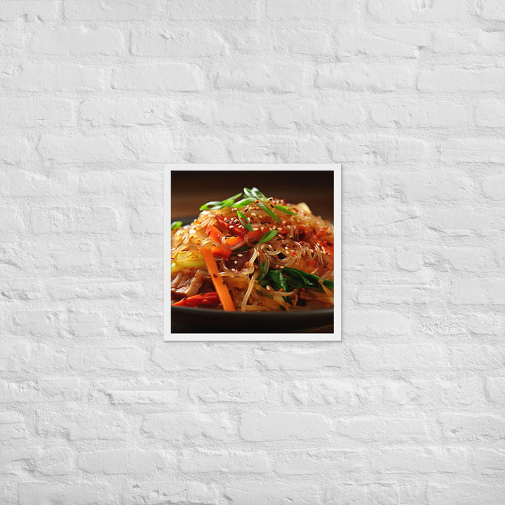 Kimchi Japchae Framed poster 🤤 from Yumify.AI