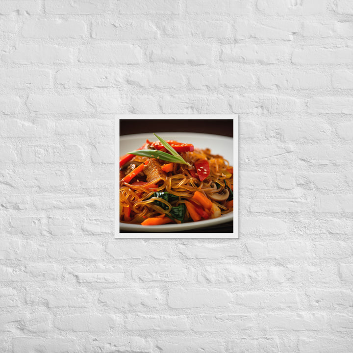 Kimchi Japchae Framed poster 🤤 from Yumify.AI