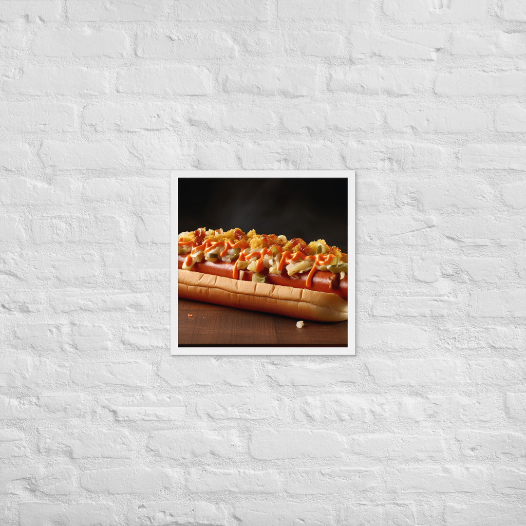 Kimchi Hot Dog Framed poster 🤤 from Yumify.AI