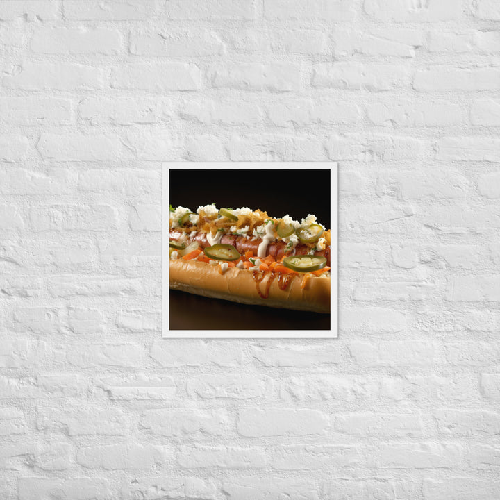 Kimchi Hot Dog Framed poster 🤤 from Yumify.AI