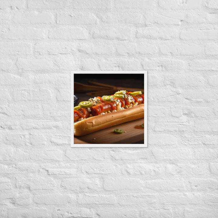 Kimchi Hot Dog Framed poster 🤤 from Yumify.AI