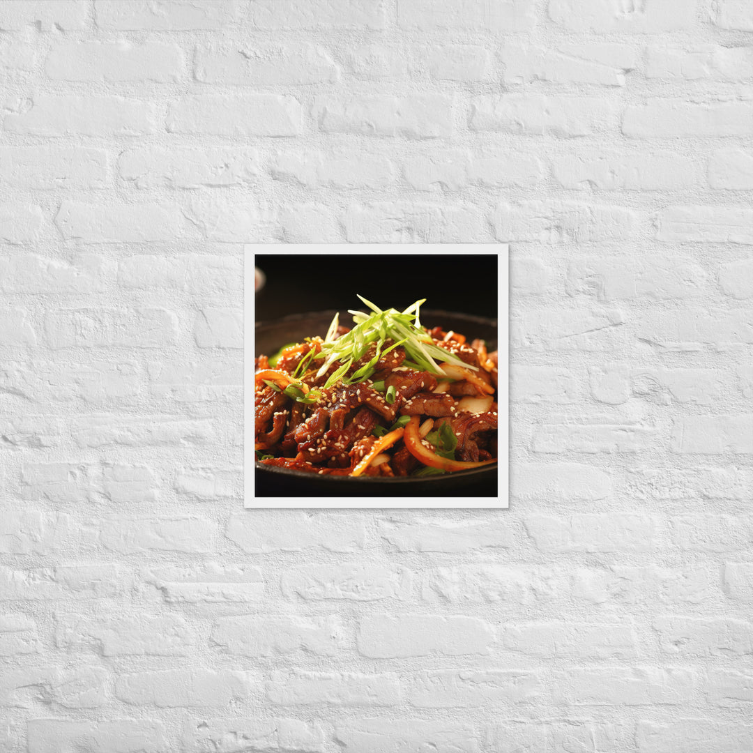 Kimchi Bulgogi Framed poster 🤤 from Yumify.AI