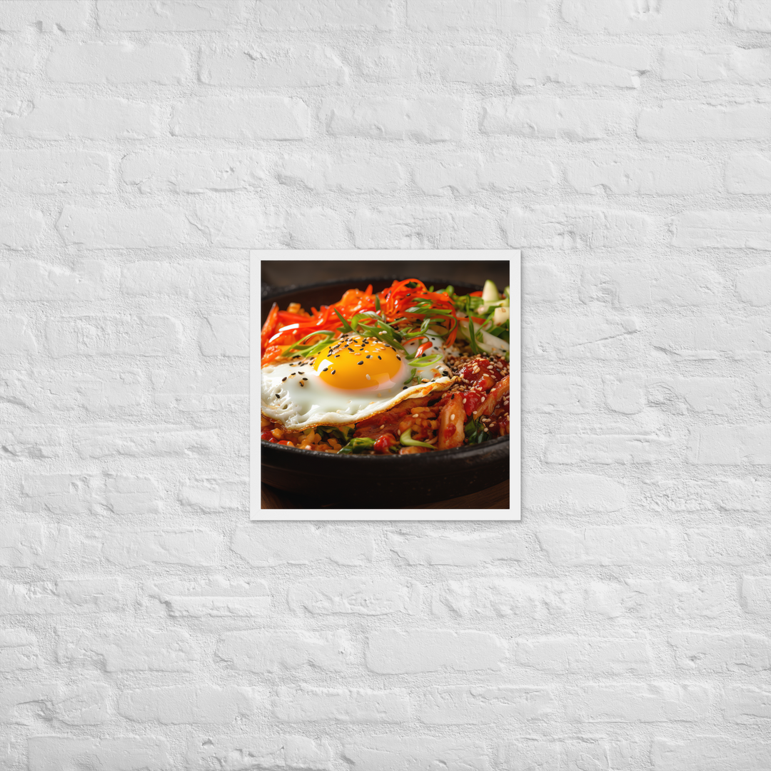 Kimchi Bibimbap Framed poster 🤤 from Yumify.AI