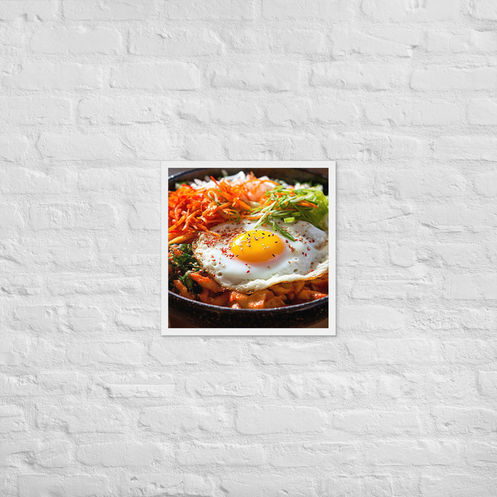 Kimchi Bibimbap Framed poster 🤤 from Yumify.AI