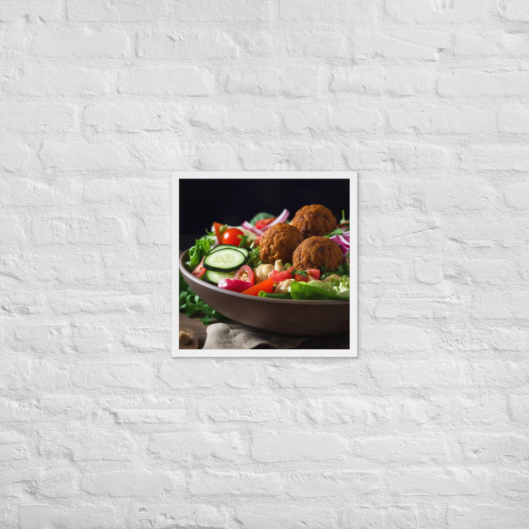 Falafel Salad Bowl Framed poster 🤤 from Yumify.AI