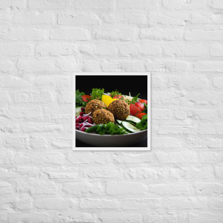 Falafel Salad Bowl Framed poster 🤤 from Yumify.AI