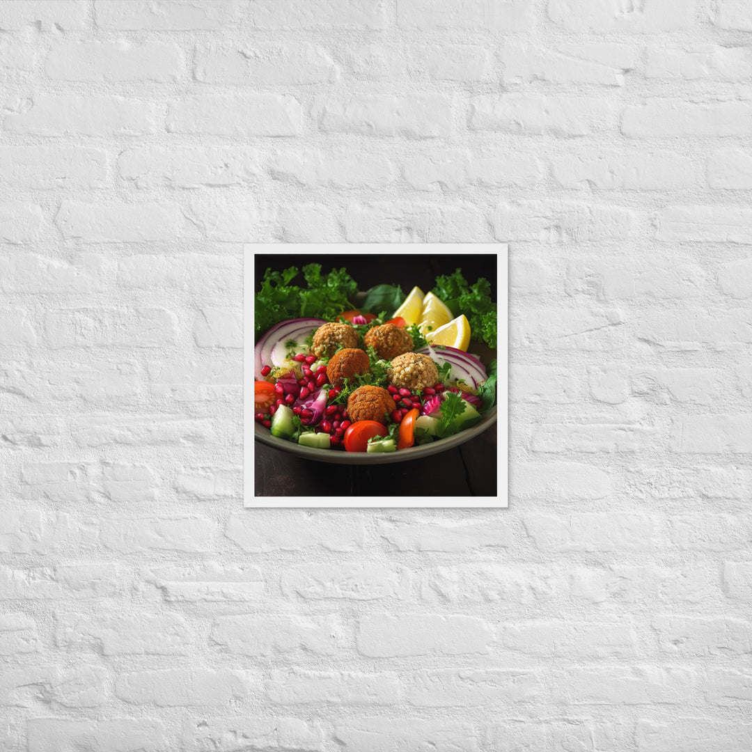 Falafel Salad Bowl Framed poster 🤤 from Yumify.AI