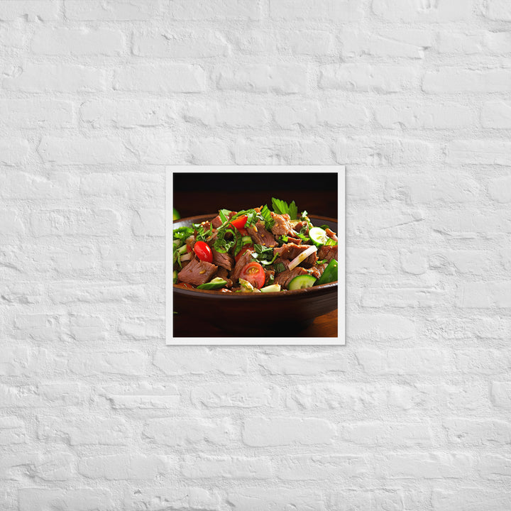 Thai Beef Salad Framed poster 🤤 from Yumify.AI