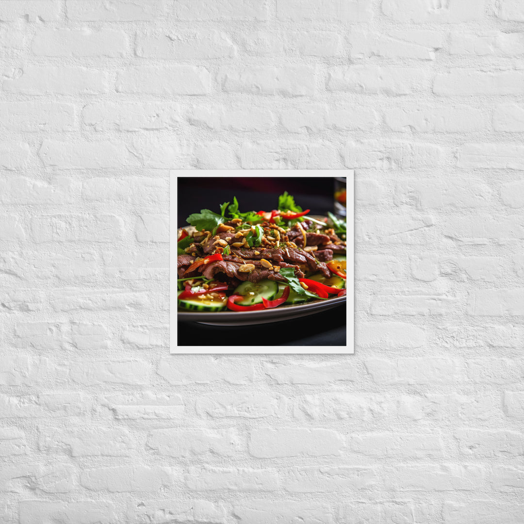 Thai Beef Salad Framed poster 🤤 from Yumify.AI