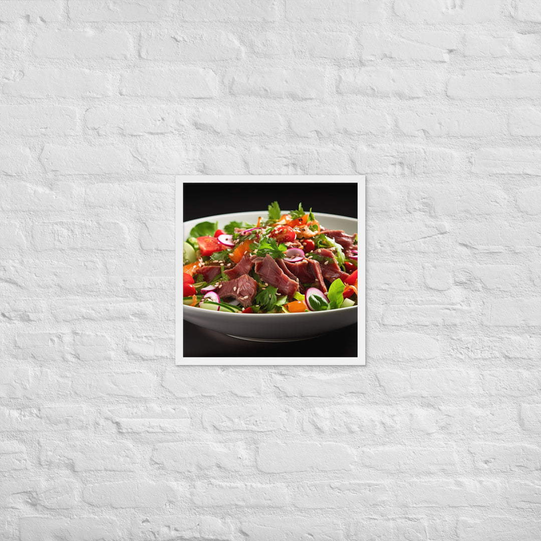 Thai Beef Salad Framed poster 🤤 from Yumify.AI