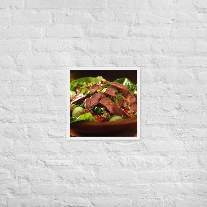 Thai Beef Salad Framed poster 🤤 from Yumify.AI