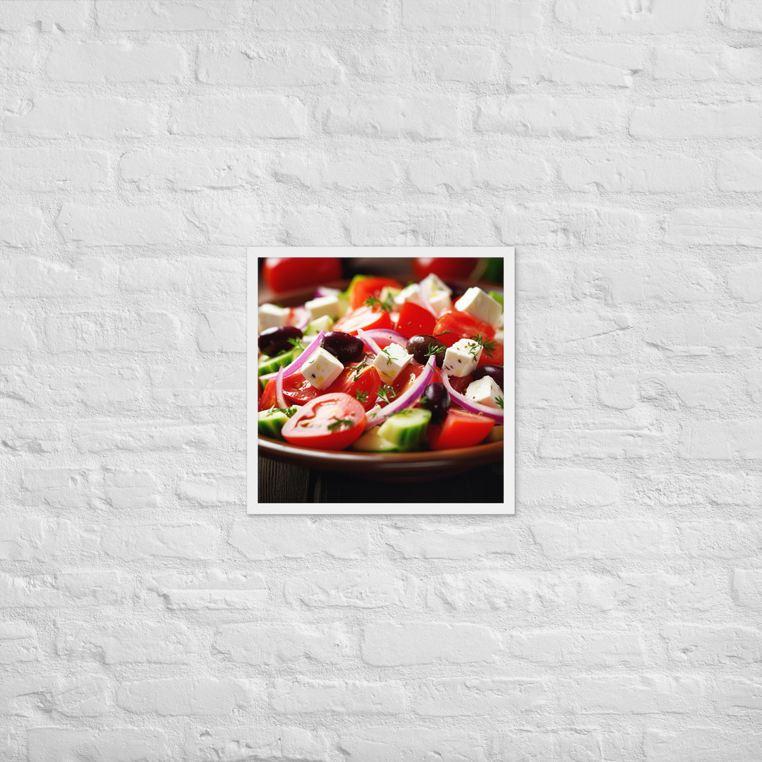 Greek Salad Framed poster 🤤 from Yumify.AI