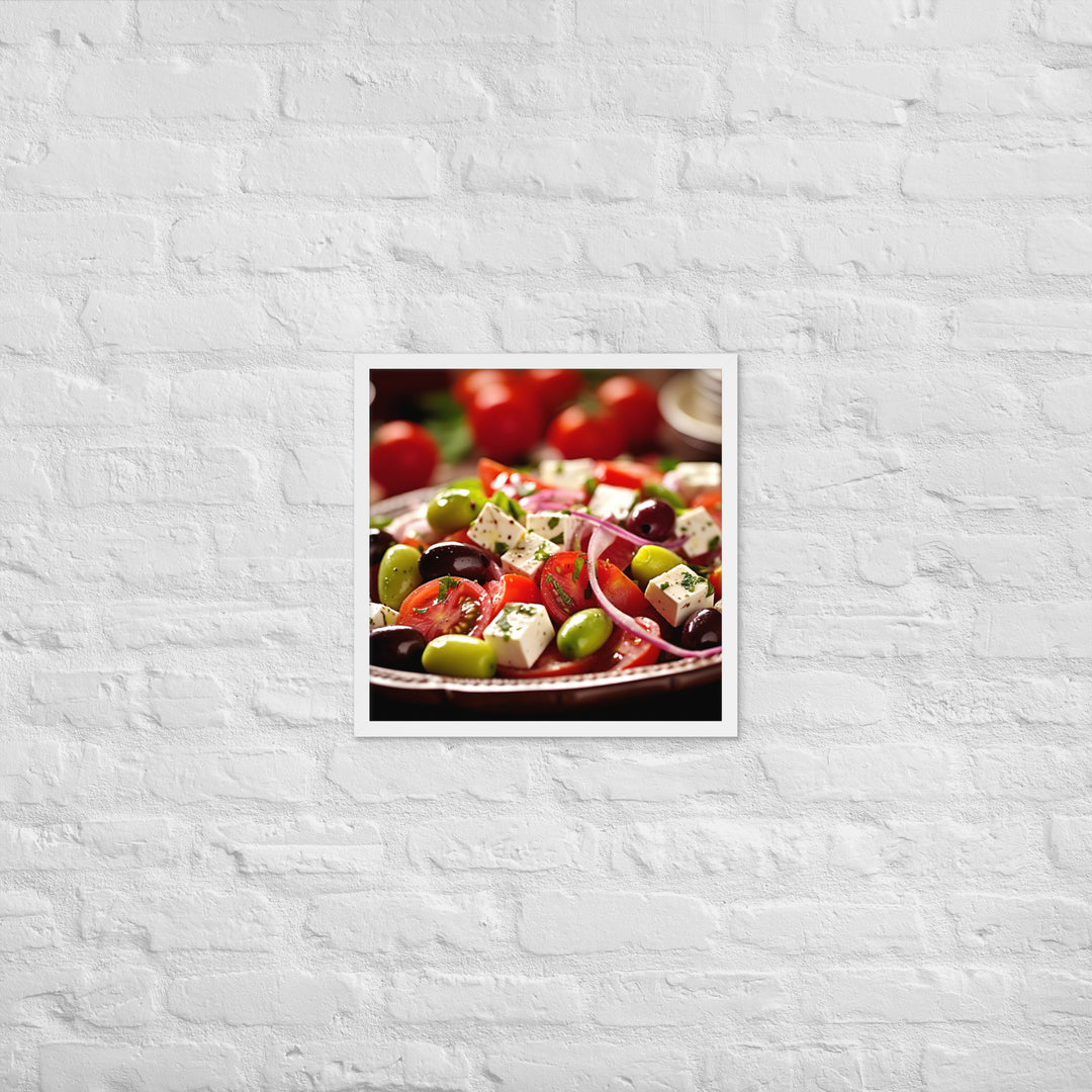 Greek Salad Framed poster 🤤 from Yumify.AI