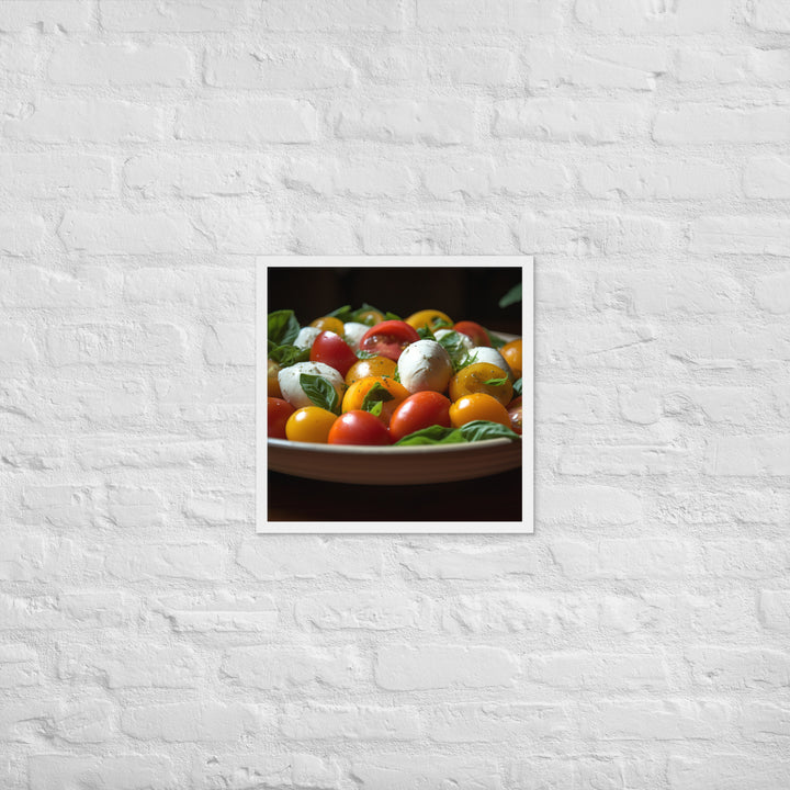 Tomato and Mozzarella Salad Framed poster 🤤 from Yumify.AI