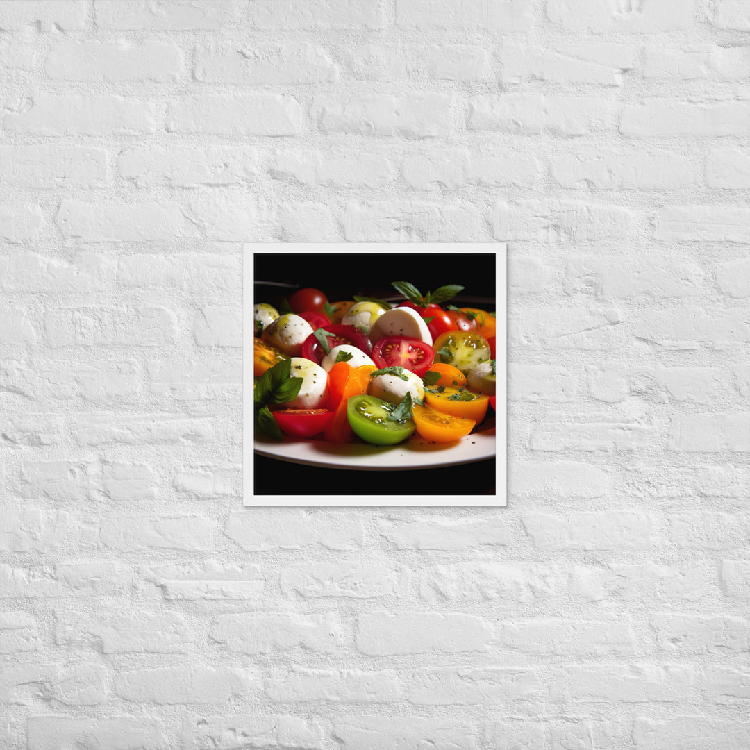 Tomato and Mozzarella Salad Framed poster 🤤 from Yumify.AI