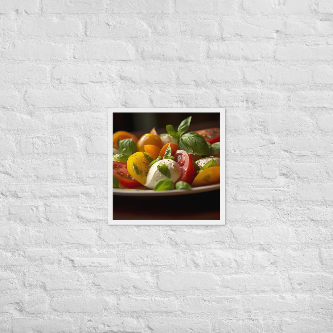 Tomato and Mozzarella Salad Framed poster 🤤 from Yumify.AI