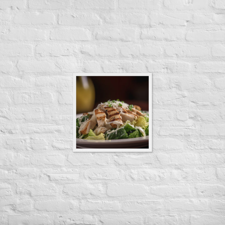 Grilled Chicken Caesar Framed poster 🤤 from Yumify.AI