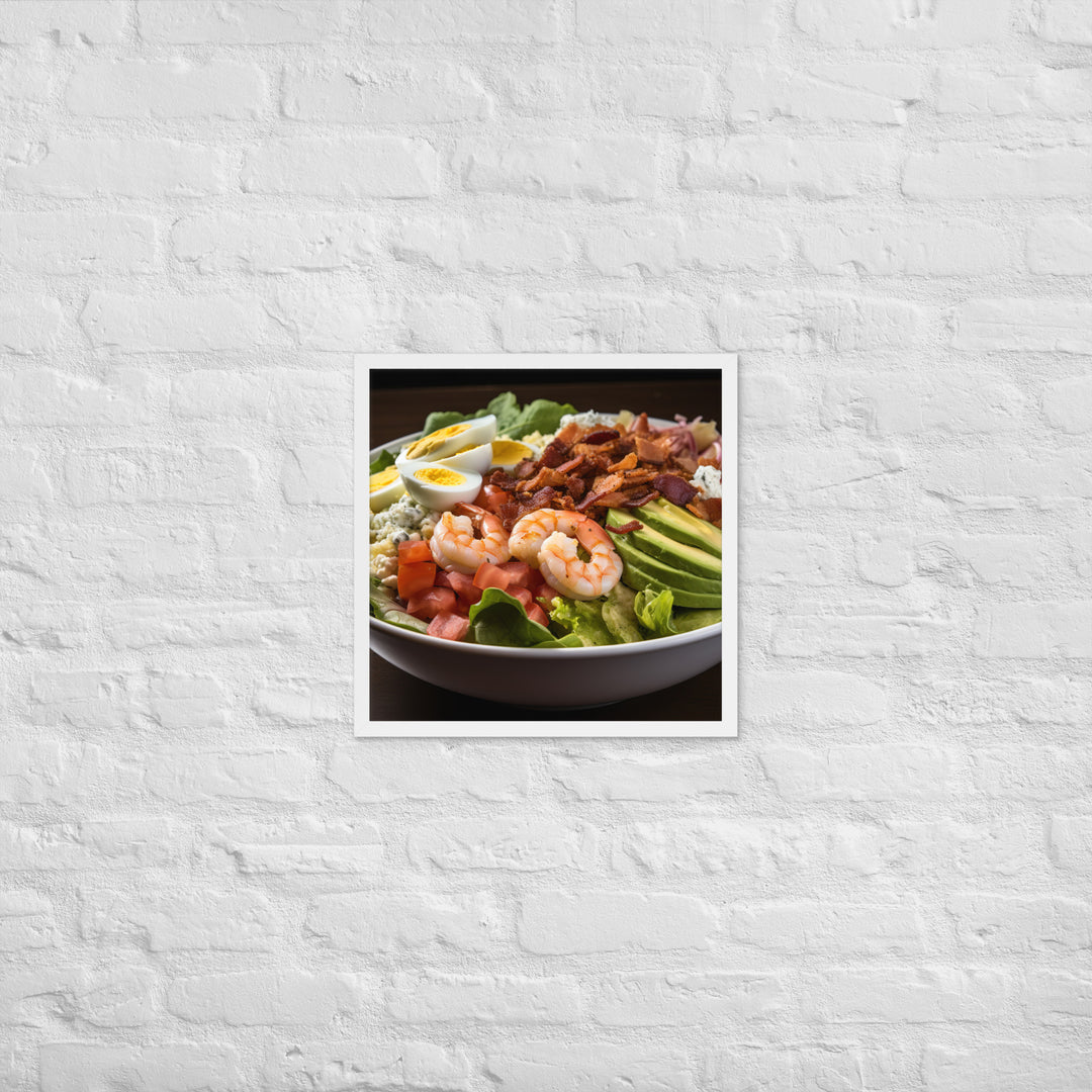 Cobb salad with shrimp Framed poster 🤤 from Yumify.AI