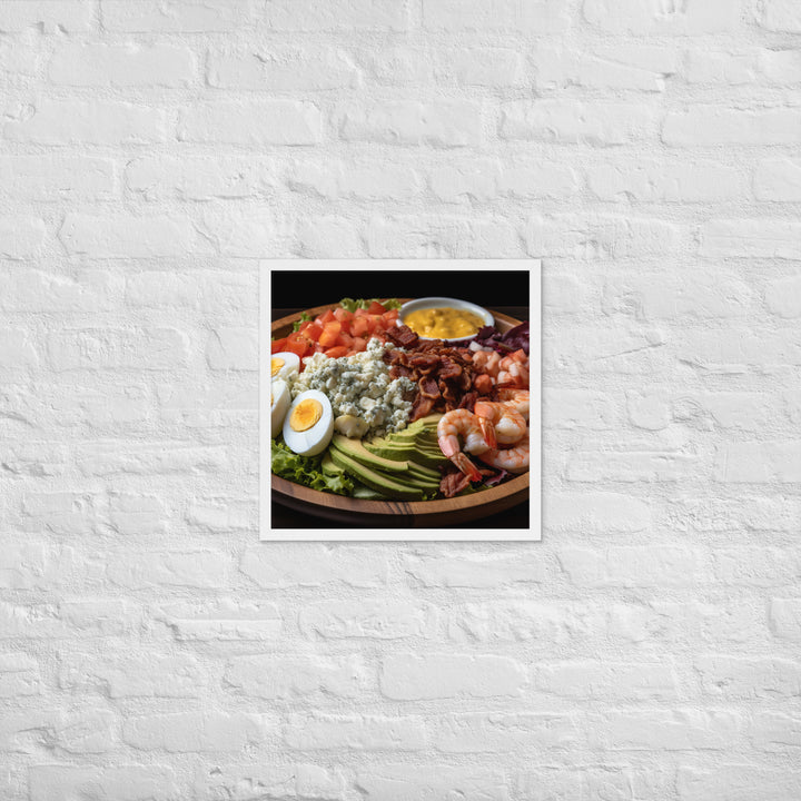 Cobb salad with shrimp Framed poster 🤤 from Yumify.AI