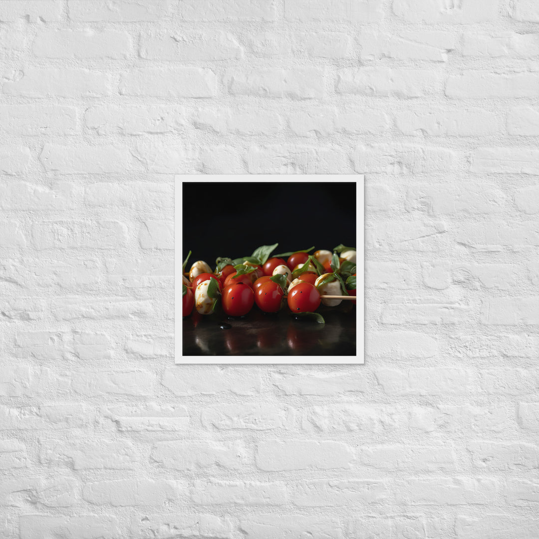 Caprese Skewers Framed poster 🤤 from Yumify.AI