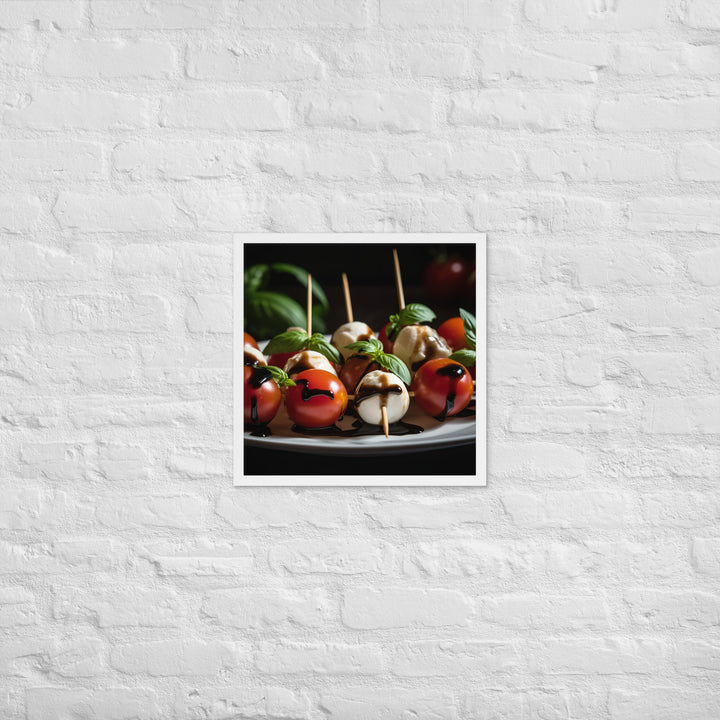 Caprese Skewers Framed poster 🤤 from Yumify.AI