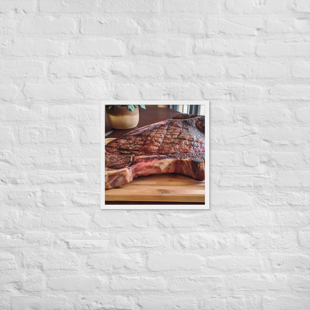 The Porterhouse Steak for Hungry Souls Framed poster 🤤 from Yumify.AI