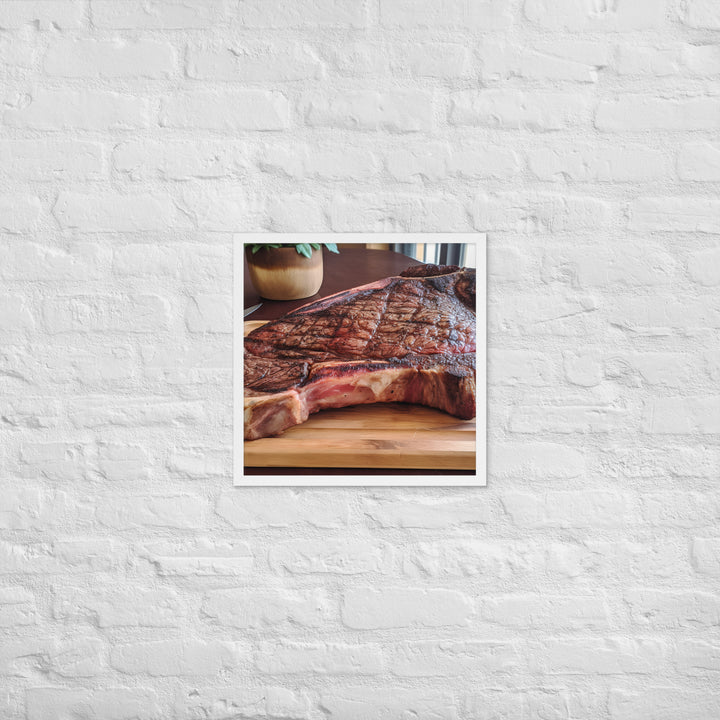 The Porterhouse Steak for Hungry Souls Framed poster 🤤 from Yumify.AI