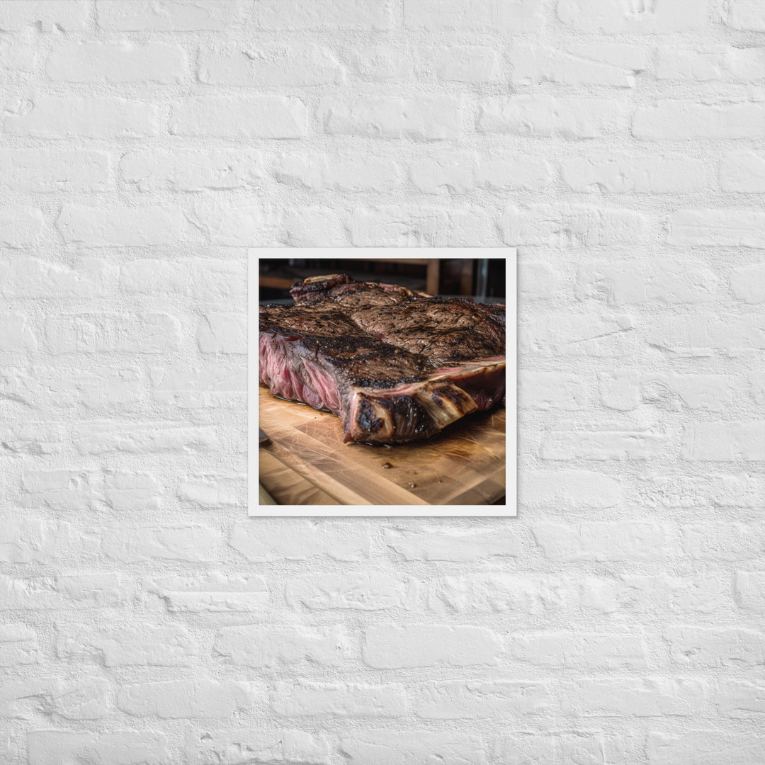 The Porterhouse Steak for Hungry Souls Framed poster 🤤 from Yumify.AI