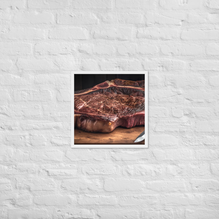 The Porterhouse Steak for Hungry Souls Framed poster 🤤 from Yumify.AI