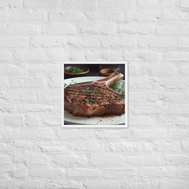 T-Bone Steak Medium Rare Framed poster 🤤 from Yumify.AI