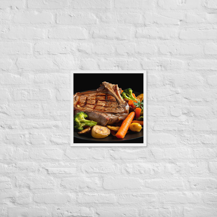 T-Bone Steak Medium Rare Framed poster 🤤 from Yumify.AI