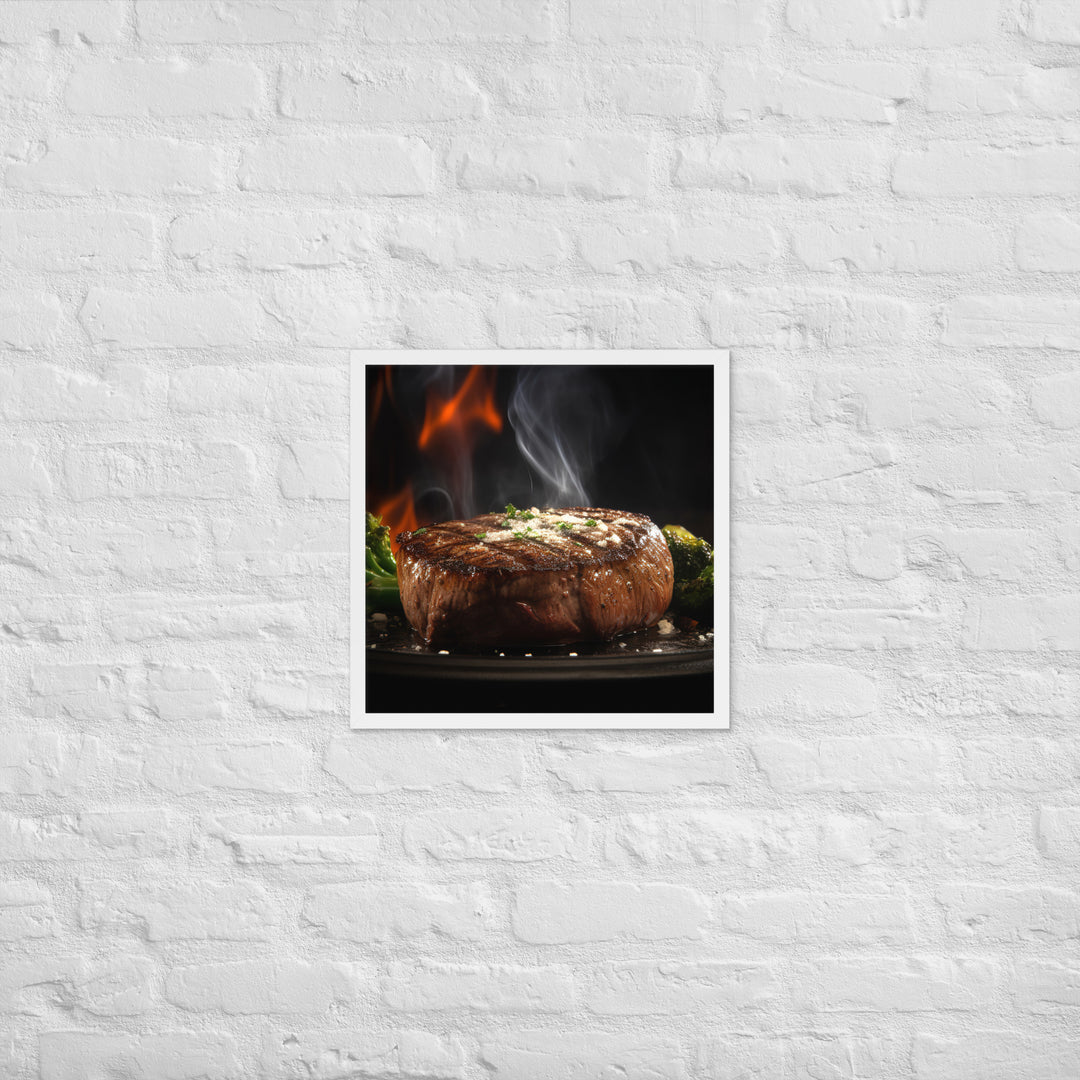 Sizzling Filet Mignon Framed poster 🤤 from Yumify.AI