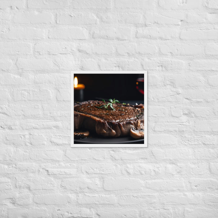 Pan Seared Ribeye Framed poster 🤤 from Yumify.AI