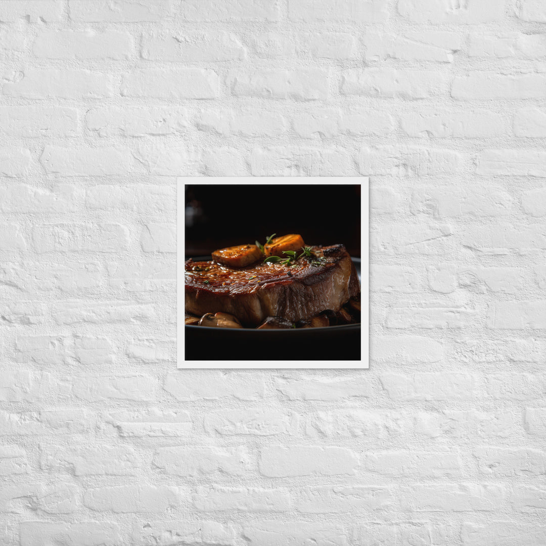 Pan Seared Ribeye Framed poster 🤤 from Yumify.AI